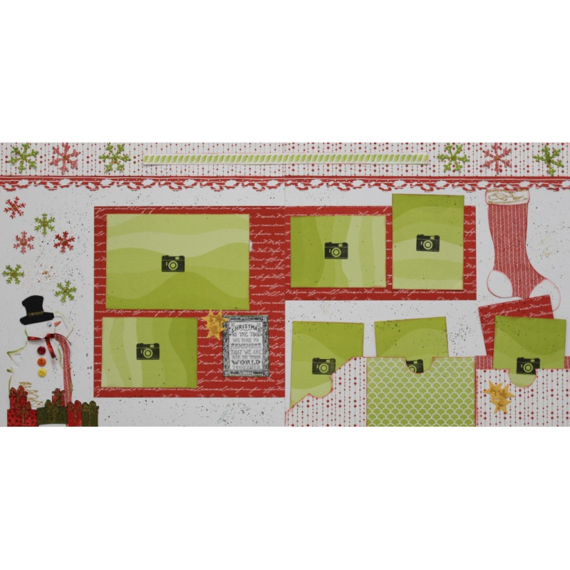 Scrapbook Studio Lady Pattern Paper Kits - Christmas