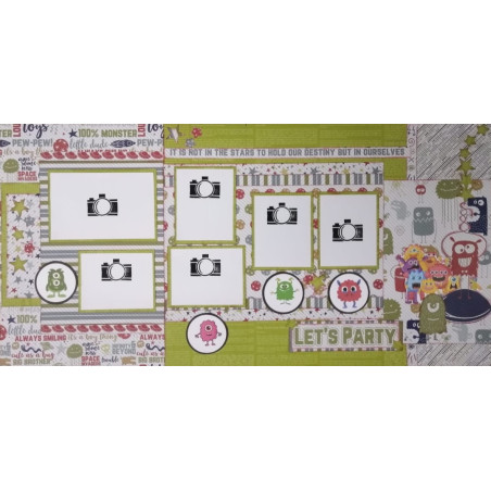 Scrapbook Studio Lady Pattern Paper Kit - Monster