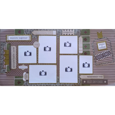 Scrapbook Studio Lady Pattern Paper Kits - Travel Explore Together