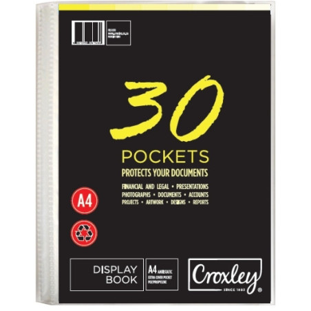 Croxley Display File A4 30 Pocket - Hard Case Cover