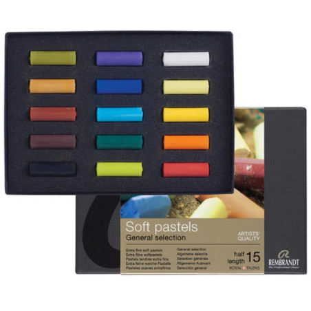 Rembrandt Soft Pastel Set General Selection 15 half Pastels