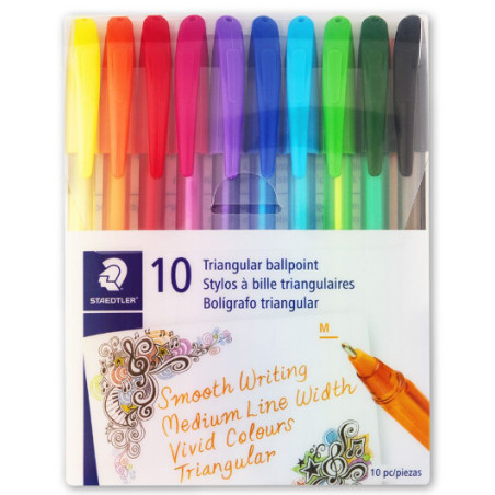 Staedtler Triangular Ballpoint Pen 10pc