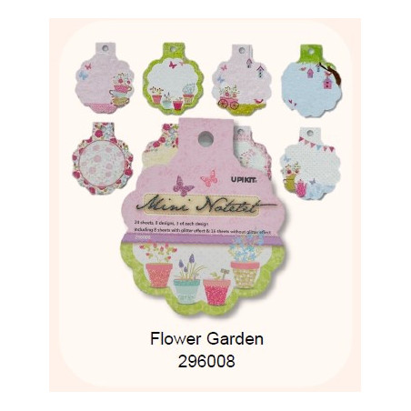 Upkit Mini Notelet Floral Garden