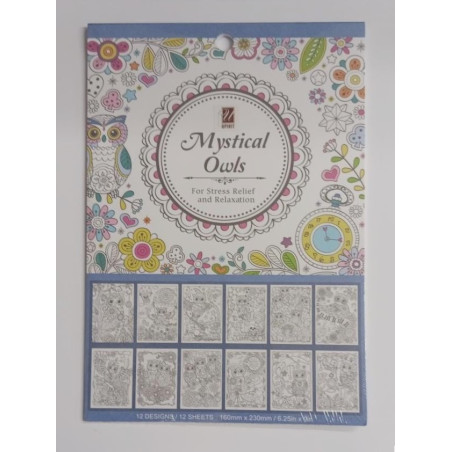 Upikit Adult Coloring Set - Mystical Owls