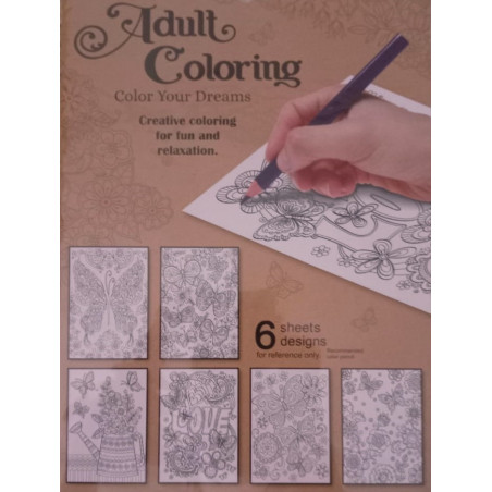 Upikit Adult Coloring Pages - Butterfly Garden