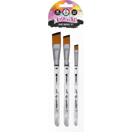 Studio Light ABM Brushes Soft Nylon Angular 20,18,12 3pcs