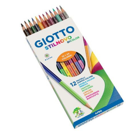 Giotto Stilnovo Bicolor- Double Colour Pencils 12 piece