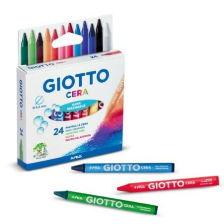 Giotto Cera - Wax Crayons 12 piece