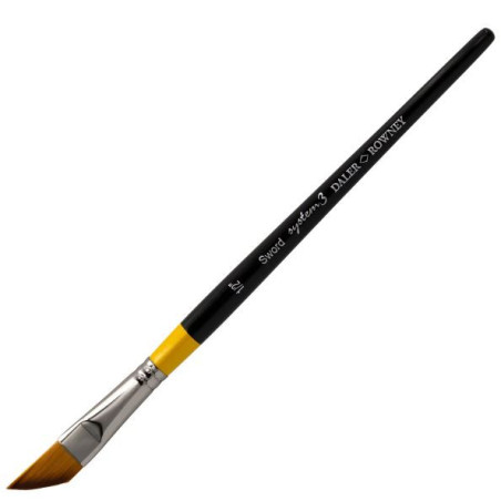 Daler Rowney System 3 - SY00 1/2" Sword Acrylic Brush - Short Handle