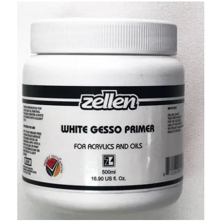 Zellen White Gesso Primer 500ml