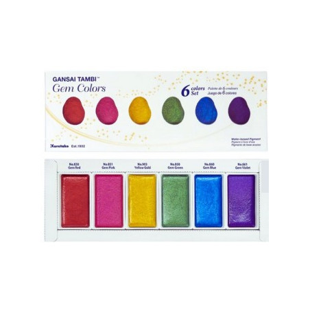 Gansai Tambi Watercolour Gem Colors Set 6piece