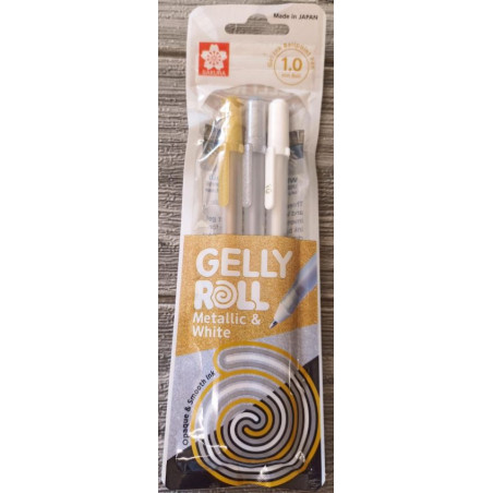 Sakura Gelly Roll Gel Ink Pen Set - Gold/Silver/White