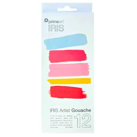 Prime Art IRIS Artist Gouache 12ml Set Of 12 Tubes