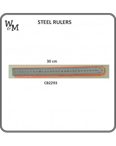 W&M Steel Ruler 30 cm