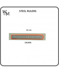 W&M Steel Ruler 15 cm