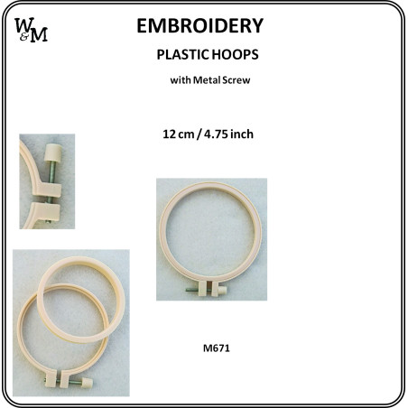 Embroidery Hoop PLASTIC 12cm/4.75in