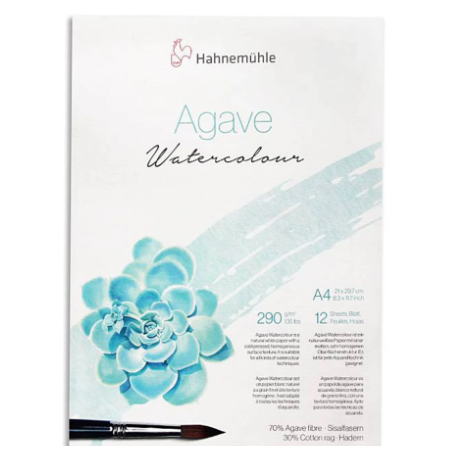 Hahnemuhle Agave Watercolour Block- A4, 12 Sheets, 290gsm