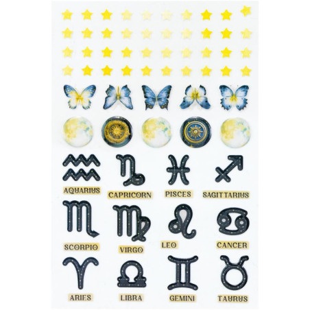 49 and Market Starlight Dream -Epoxy Coated Stickers