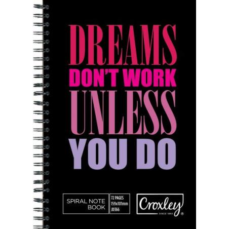 Croxley Spiral Note Book 159x101mm 100 Page Side Bound Wire Bound
