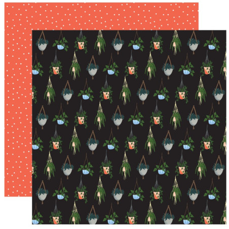 Echo Park Plant Lady 12 x 12 Scrapbook Paper - Hanging Plants