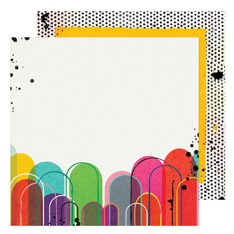 Vicki Boutin Bold and Bright 12 x 12 Scrapbook Paper -Prism