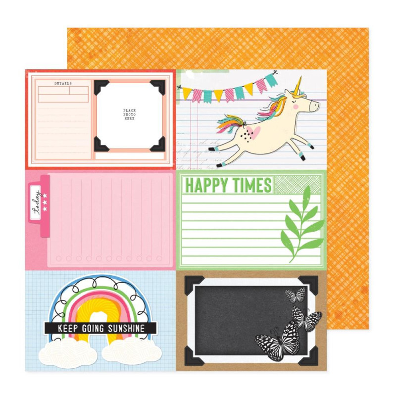 Vicki Boutin Bold & Bright 12 x 12 Scrapbook Paper -4 X 6 Elements
