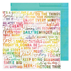 Vicki BoutinBold and Bright 12 x 12 Scrapbook Paper - Daily Reminder