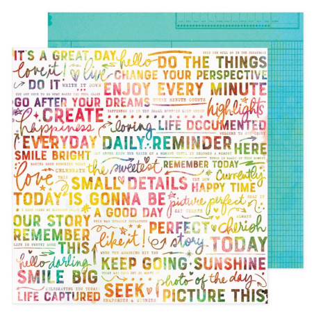 Vicki BoutinBold and Bright 12 x 12 Scrapbook Paper - Daily Reminder