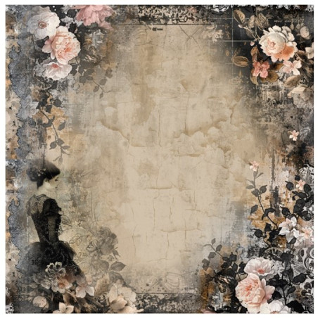 Scrap Collections 12x12 Beautiful Rose Paper 003