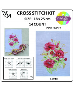 W&M Cross Stitch KIT PINK...