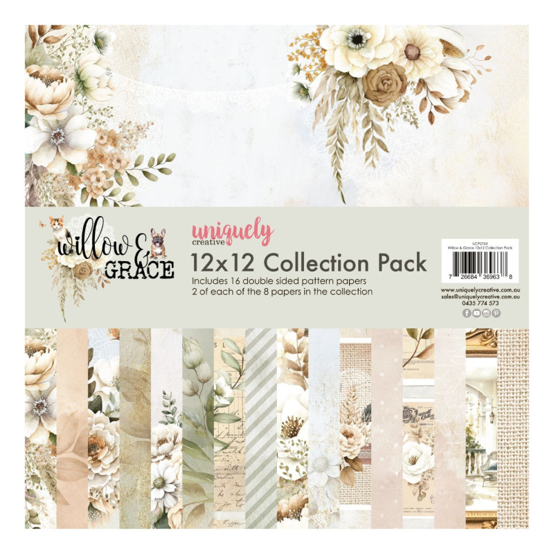 Uniquely Creative 12x12 Scrapbook Paper Pack - Willow & Grace