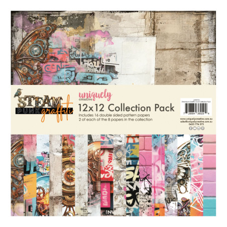 Uniquely Creative 12x12 Paper Pack - Steampunk Graffiti