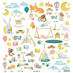 P13 Good Night Scrapbook Paper 07