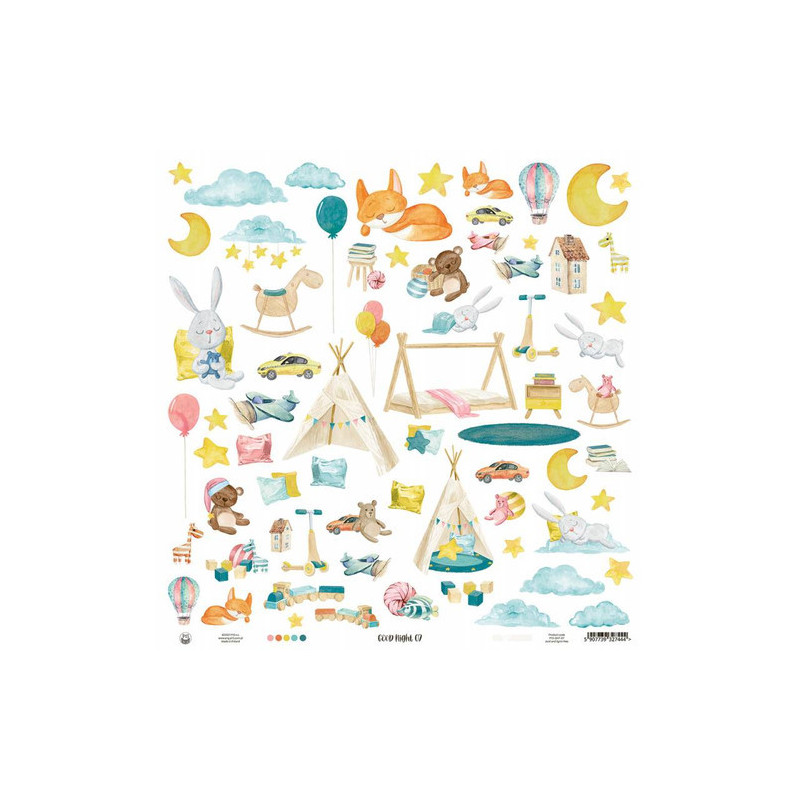 P13 Good Night Scrapbook Paper 07