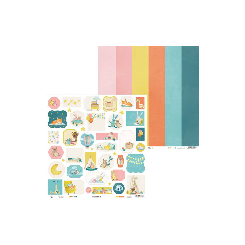 P13 Good Night 12 x 12 Scrapbook Paper 06
