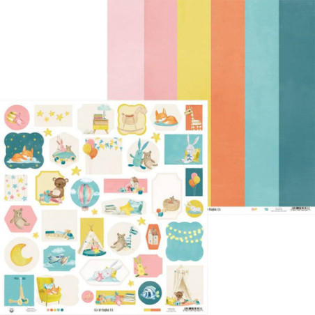 P13 Good Night 12 x 12 Scrapbook Paper 06