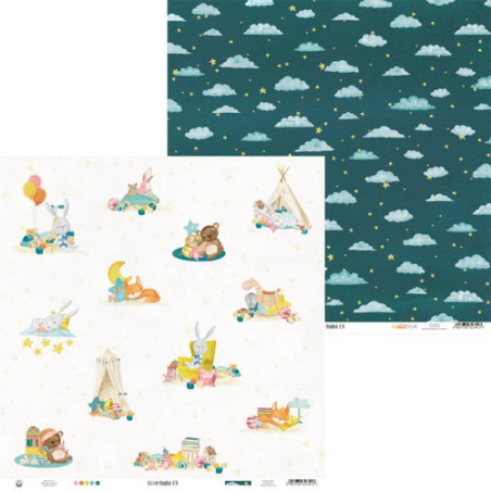 P13 Good Night 12 x 12 Scrapbook Paper 04