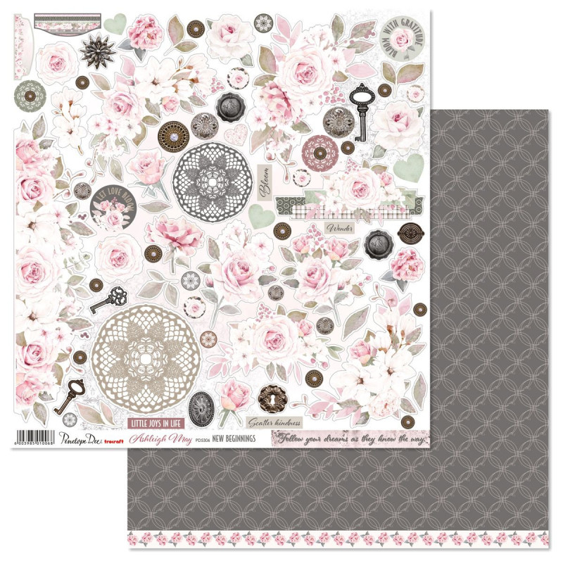 Penelope Dee Ashleigh May 12 x 12 Scrapbook Paper - New Beginnings