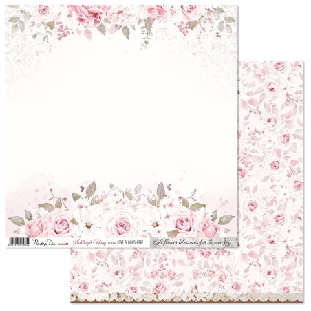 Penelope Dee Ashleigh May 12 x 12 Scrapbook Paper - Love Blooms Here