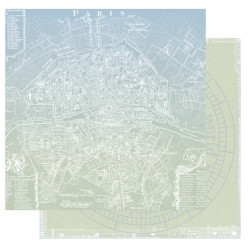 Uniquely Creative Scenic Route 12 x 12 Scrapbook Paper - Follow the Map