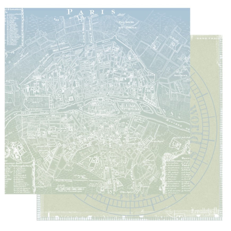 Uniquely Creative Scenic Route 12 x 12 Scrapbook Paper - Follow the Map