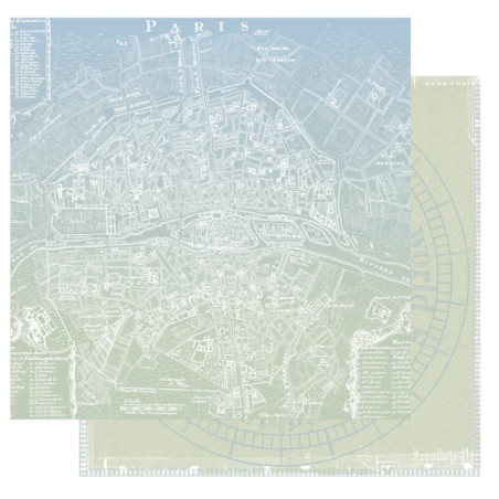 Uniquely Creative Scenic Route 12 x 12 Scrapbook Paper - Follow the Map