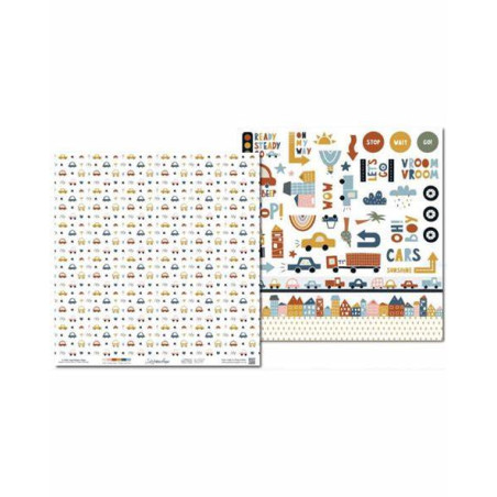 Lady Pattern Lil Kiddos Paper - Beep Beep