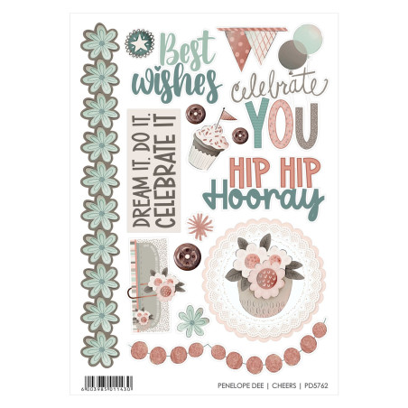 Penelope Dee Cheers Stickers & Kraft Blanks