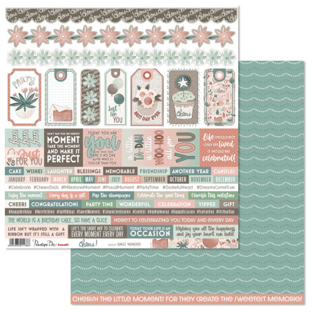 Penelope Dee Cheers 12 x 12 Scrapbook Paper - Sweet Moments
