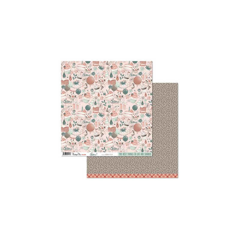 Penelope Dee Cheers 12 x 12 Scrapbook Paper - Cheers to Us