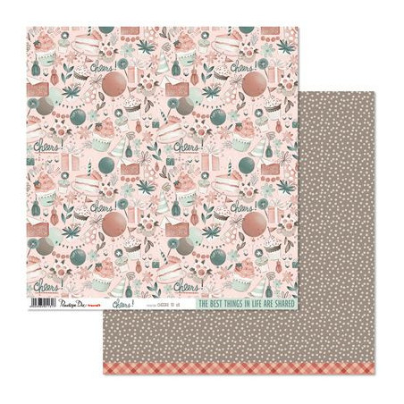 Penelope Dee Cheers 12 x 12 Scrapbook Paper - Cheers to Us