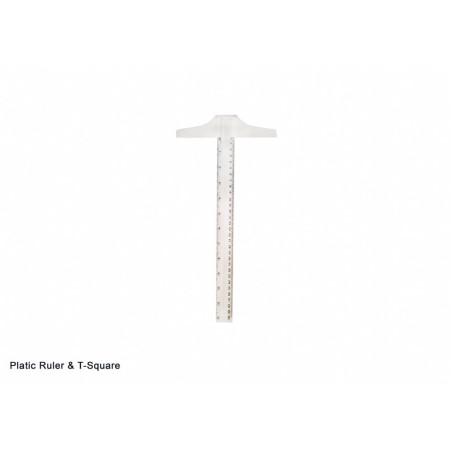 Plastic Ruler and T Square 30cm / 12inch Ruler