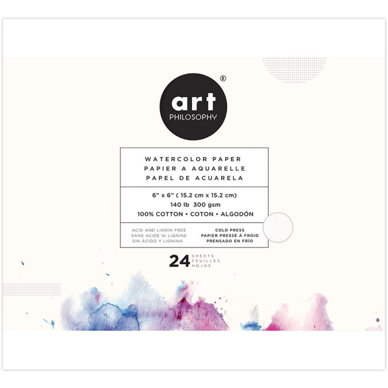 Prima Marketing Art Philosophy Watercolor Paper Pad 6"X6"