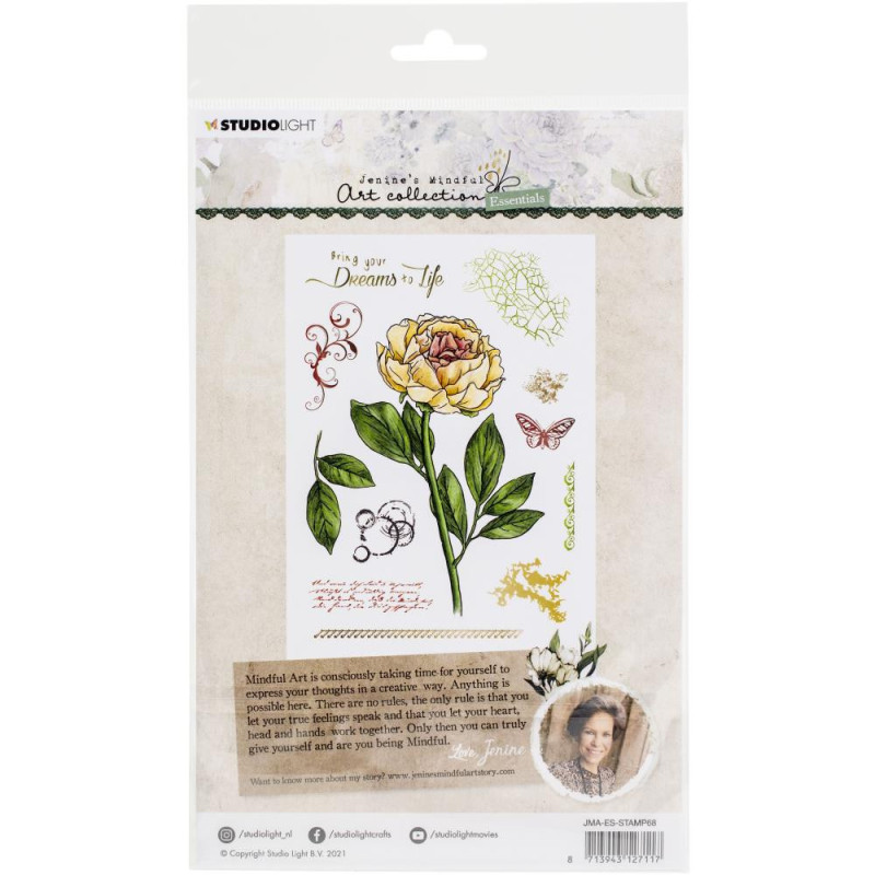 Studio Light Jenine's Mindful Art Collection Clear Stamp - Peony